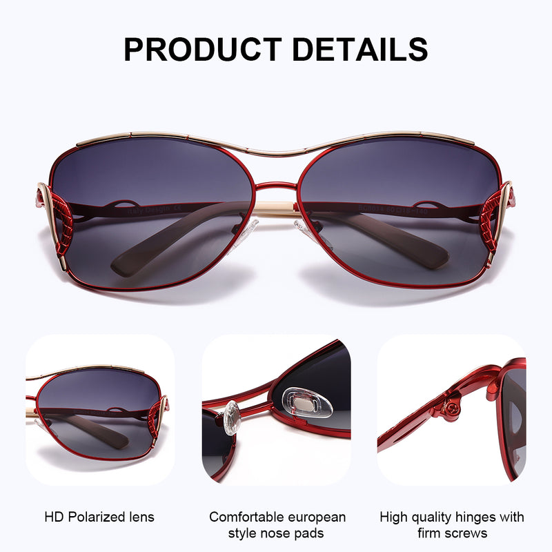 BARCUR Women's Sunglasses Oversized Shade Sun glasses Women Polarizing Glasses 8014