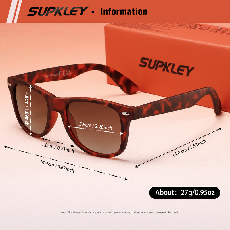 SUPKLEY Chic Oval Women's Fashion Sunglasses - Vintage Leopard Print UV400 1140