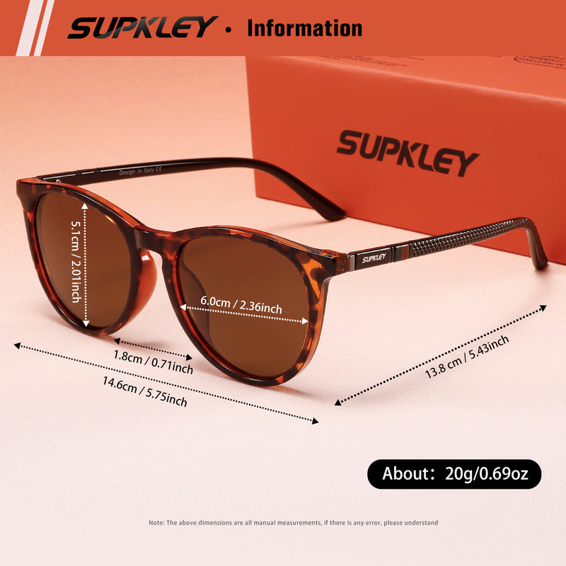 SUPKLEY Polarized Fashion for Women - Lightweight, Vibrant Colors 1012