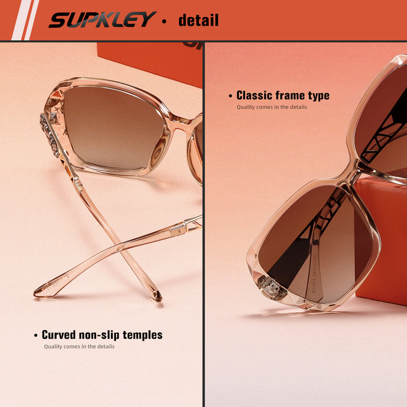 SUPKLEY Elegant Luxury Women'S, Butterfly Frame UV400 Protection 2518