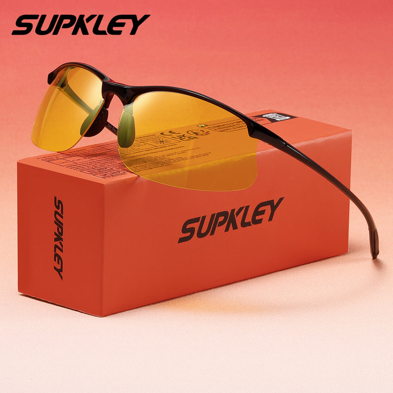 SUPKLEY Semi-Rimless Polarized Sports Sunglasses, UV400 Protection  3030