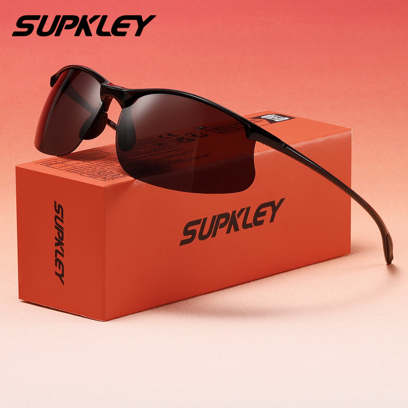 SUPKLEY Semi-Rimless Polarized Sports Sunglasses, UV400 Protection  3030