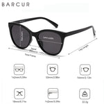 BARCUR Transparent Women Sunglasses Beautiful PC Cat Eye Polarized Sunglasses 2116