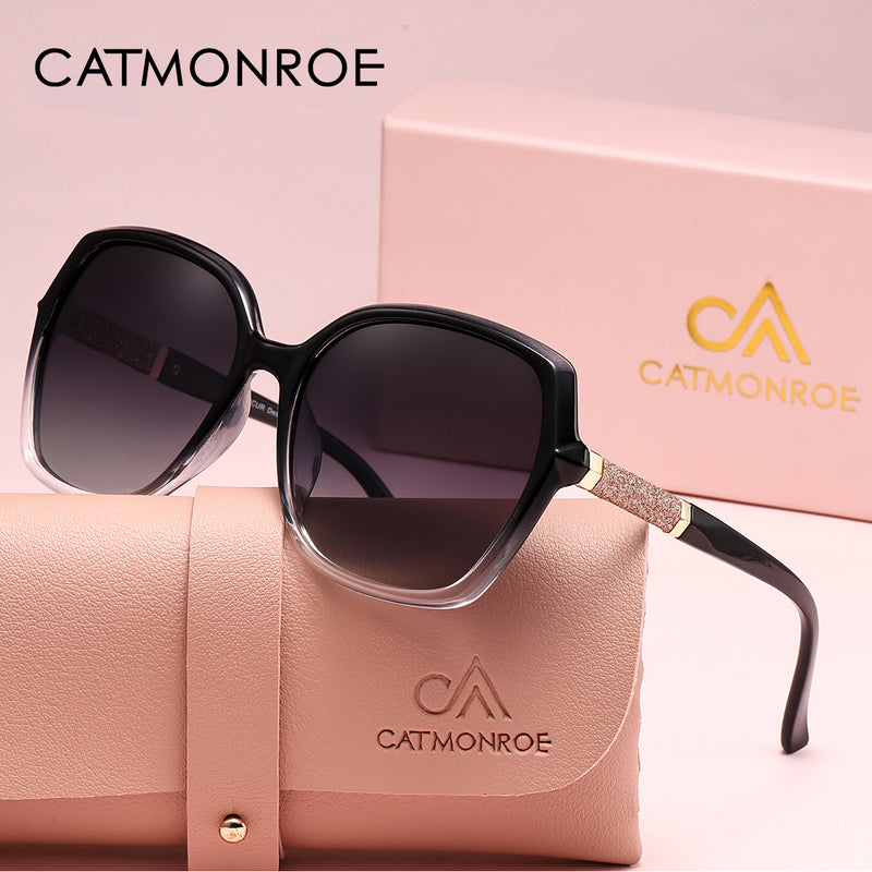 CATMONROE Luxury Polarized Women Sunglasses Butterfly Frame Pink Gift Box 2119