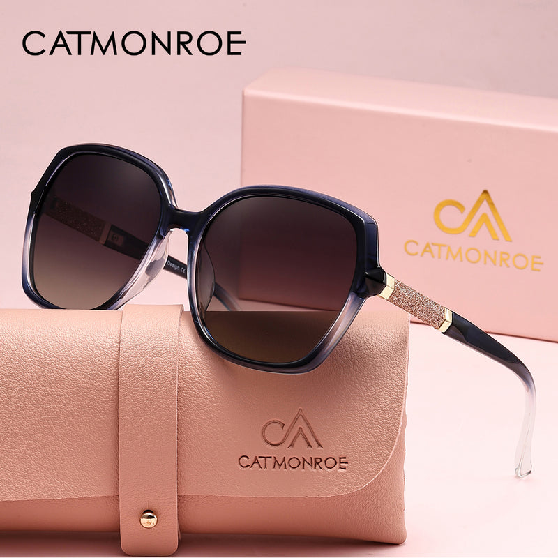 CATMONROE Luxury Polarized Women Sunglasses Butterfly Frame Pink Gift Box 2119
