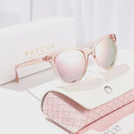 BARCUR Transparent Women Sunglasses Beautiful PC Cat Eye Polarized Sunglasses 2116
