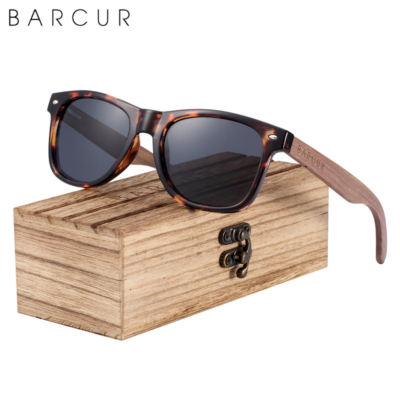Natural Walnut Wood Sunglasses Polarized Comfortable Light Weight 8700
