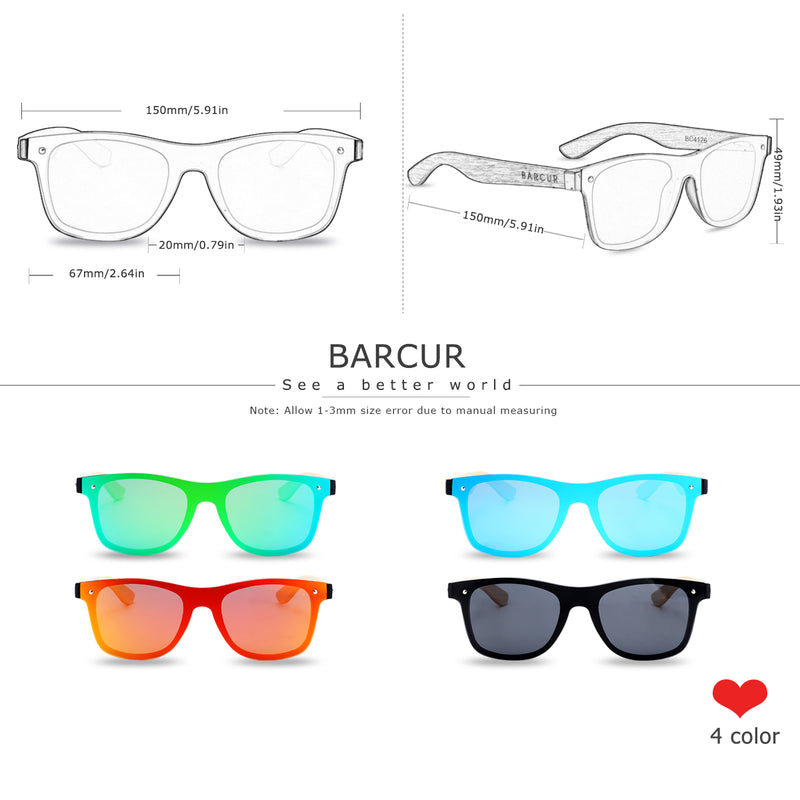High Light Wooden Sunglasses UV400 Protection Polarized