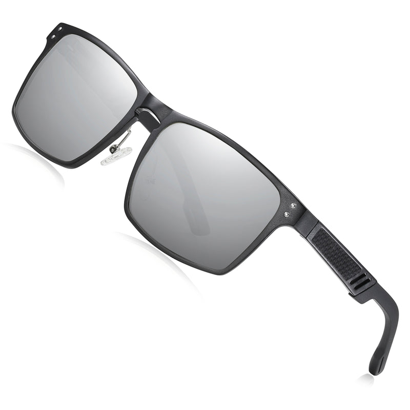 BARCUR Al-Mg Square Sunglasses Polarized Sport 8580Pro
