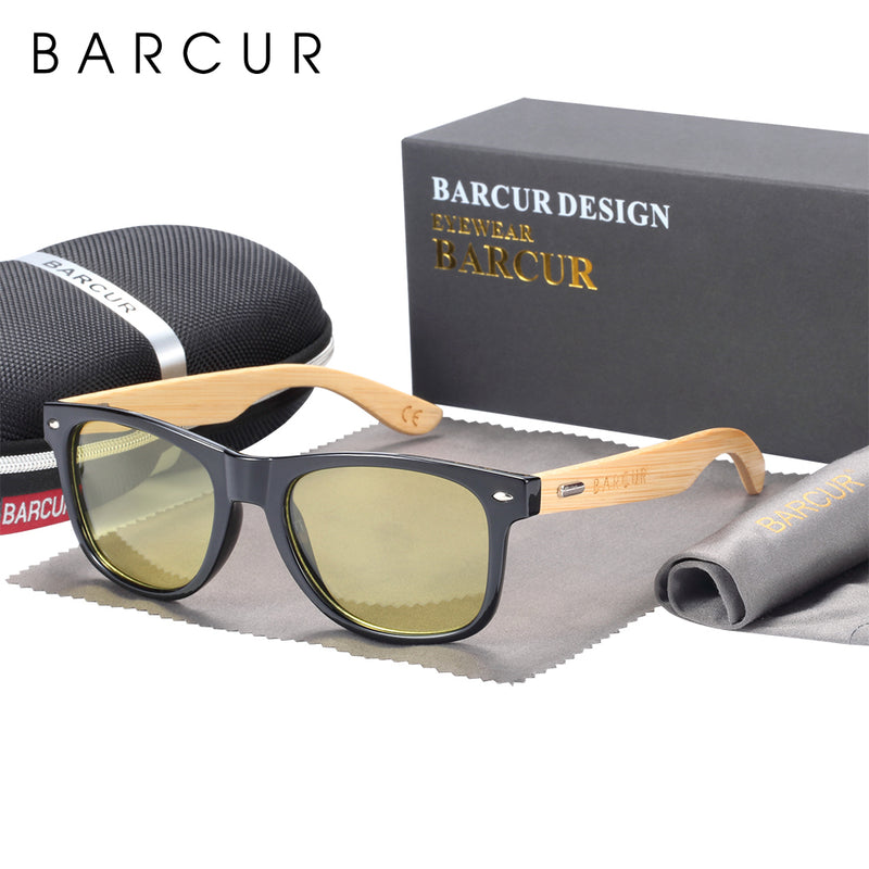 BARCUR Polarized Bamboo Sunglasses Classic 4175Pro