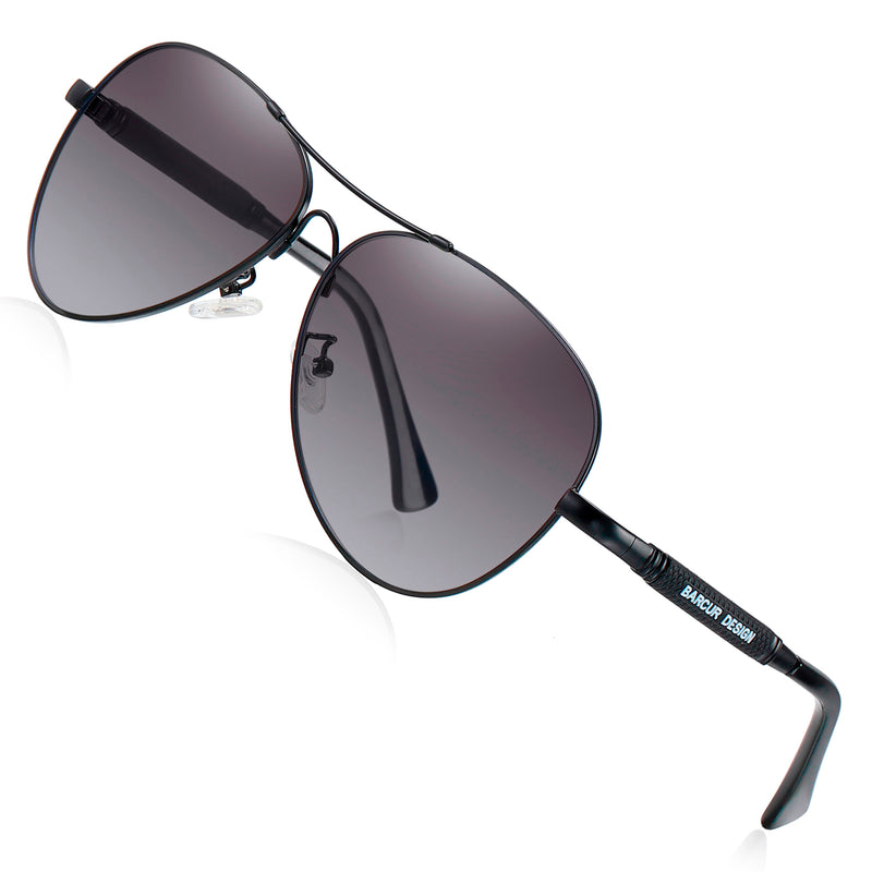Titanium Memery Bridge Sunglasses Polarized Gradient Lens 8009