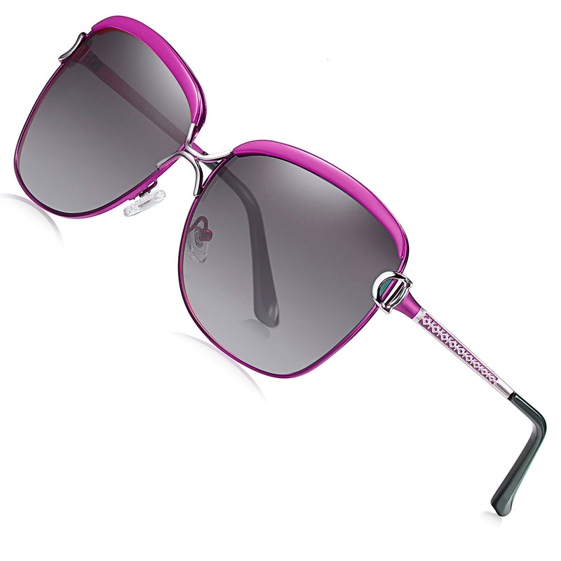Oversized Women Sunglasses Polarized with Gradient Lens 8712