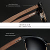 BARCUR Classic Black Walnut Wood Sunglasses 4005Pro