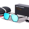 Flat Lens Al-Mg Square Minimalist Sunglasses 6568
