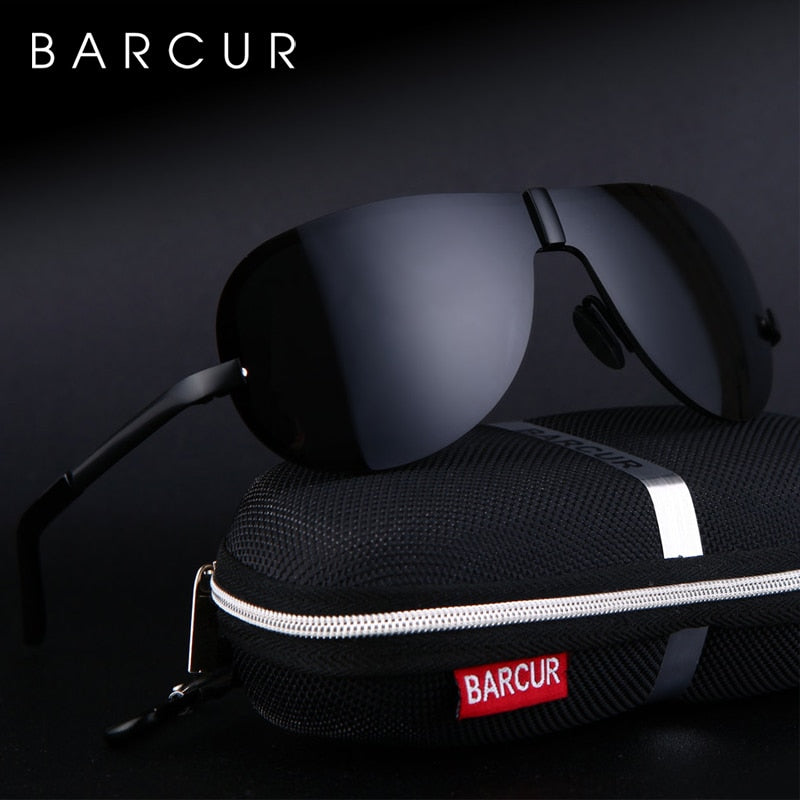 BARCUR Black Sunglasses Men Driving 8940