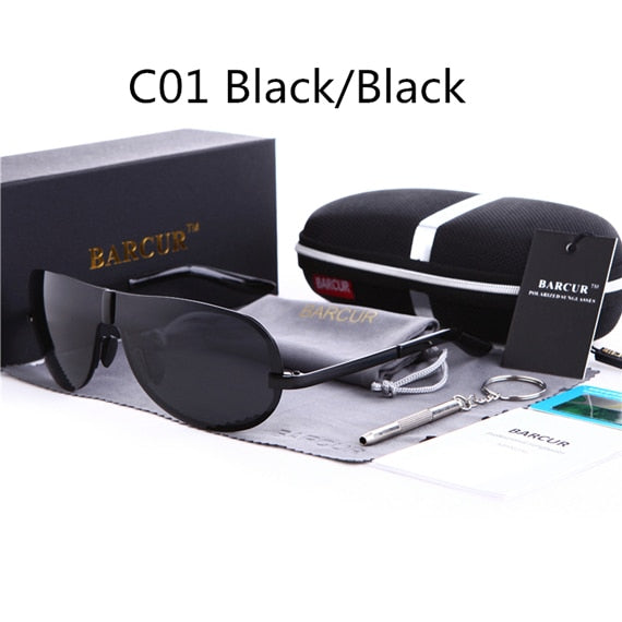 BARCUR Black Sunglasses Men Driving 8940 – BARCUR OFFICIAL