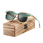 BARCUR Unique Wood Polarized Sunglasses Colorful 5218