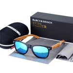 Barcur Polarized Zebra Wood Sunglasses Hand Made 8720