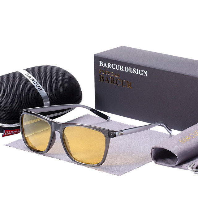 BARCUR Al-Mg +TR90 frame Night Driving Glasses 6007
