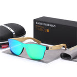 BARCUR Bamboo Sunglasses Polarized Contact Lens 4205