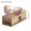 BARCUR Bamboo Cat Eye Sunglasses Polarized BC4122