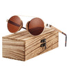 BARCUR Rouond Sunglasses Wood Polarized 5103