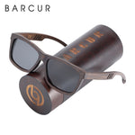 BARCUR Brown Wooden Sunglasses 5180