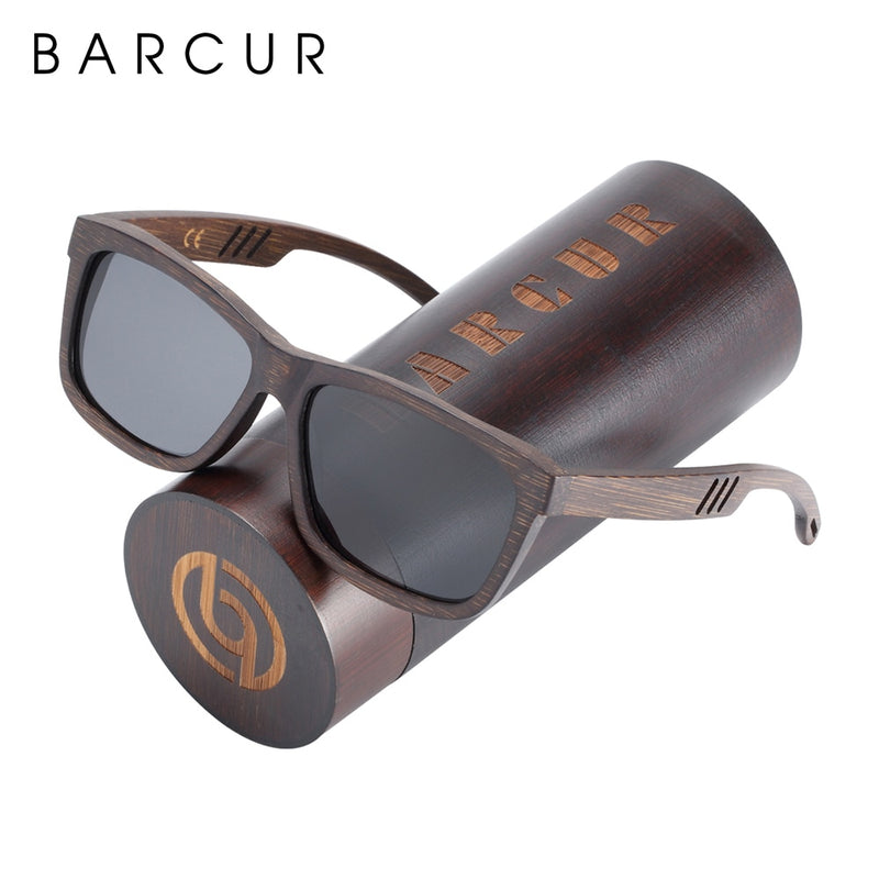 BARCUR Brown Wooden Sunglasses 5180