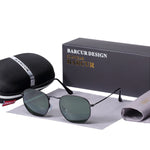 BARCUR Glass Lens Classic Sunglasses 8049