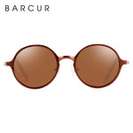BARCUR Vintage Round Sunglasses Al-Mg Light Weight Eyewear 8566