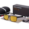 BARCUR Al-Mg Square Sunglasses Men Polarized 8580