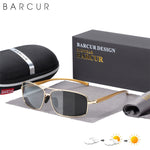 BARCUR Rectangle Polarized Photochromic Sun glasses