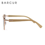 BARCUR Cat Eye Bamboo Sunglasses Lady Luxury 4122
