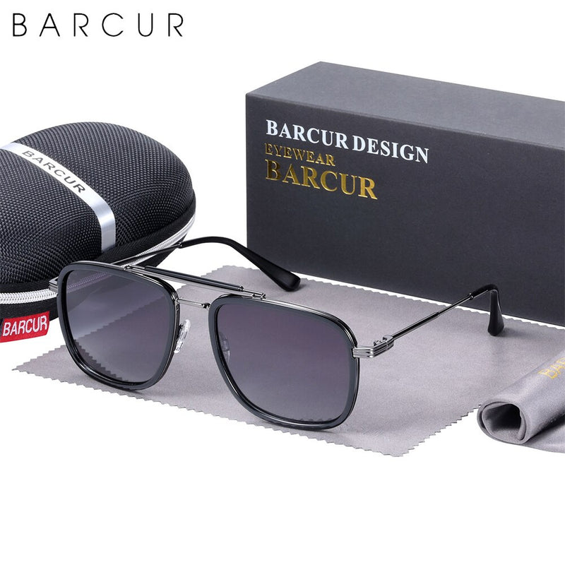 BARCUR Square Luxury Sunglasses Gradient 8026