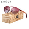 BARCUR Round Sunglasses Ebony Wood 4119