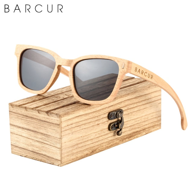 BARCUR Brand Design Wood Sunglasses 5018