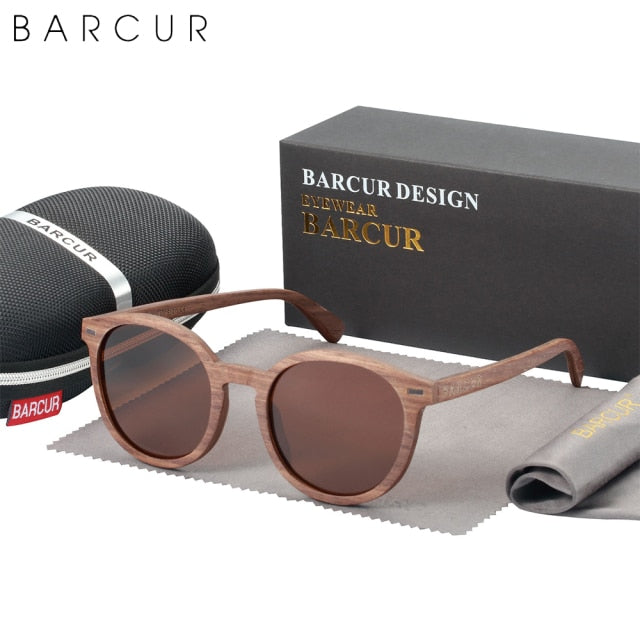 BARCUR Stylish Walnut Wood Sunglasses Polarized 5040