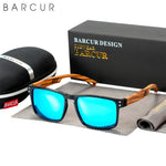 BARCUR Zebra Wood Sunglasses Unique 4020