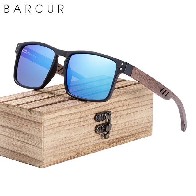 BARCUR Original Natural Walnut Wood Sunglasses Polarized 4018Pro – BARCUR  OFFICIAL