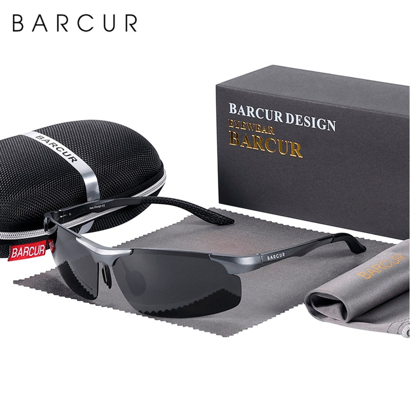 BARCUR Al-Mg Sunglasses Ultralight Sports Polarizing spectacles 6010