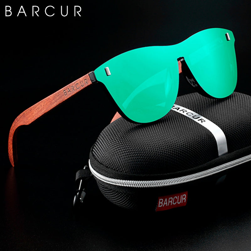 BARCUR Contact Lens Wood Sunglasses Polarized 4010