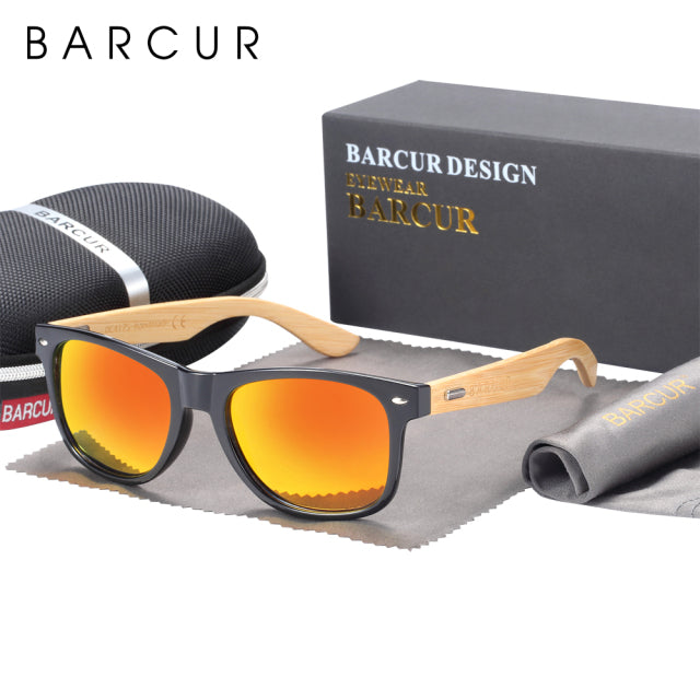 BARCUR Polarized Bamboo Sunglasses Classic 4175Pro