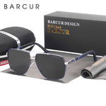 BARCUR Square Mens Sunglasses Gradient Polarized Driving